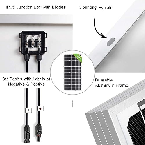 Miniatura 7 de ECO-WORTHY Kit de bomba solar de 200 W, bomba de pozo de agua de 24 V + 2 paneles solares de 100 W + controlador para riego fuera de la red y agua