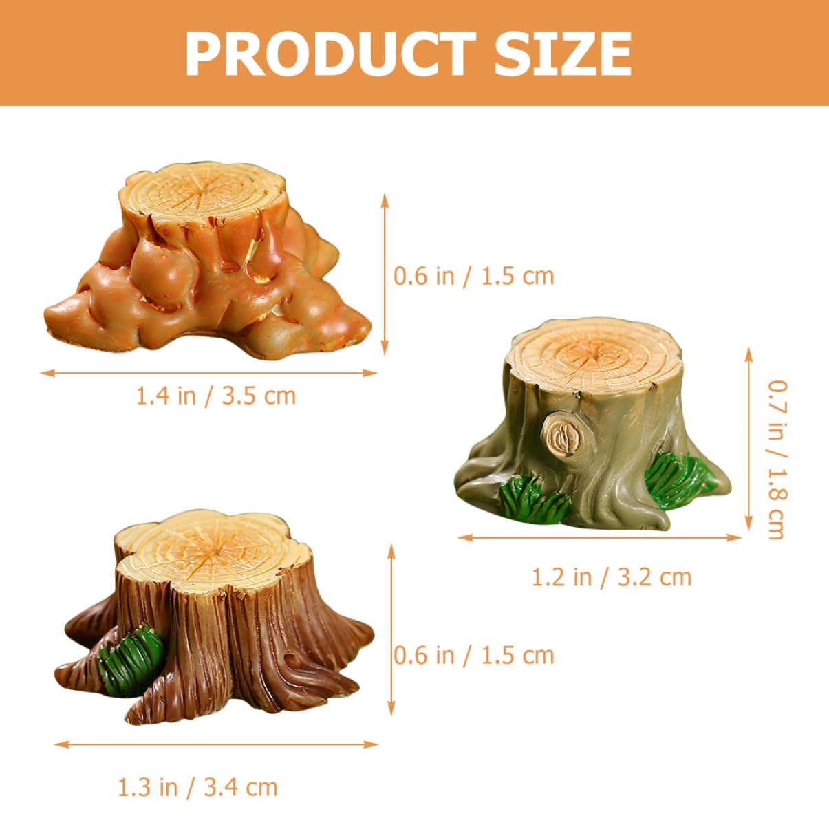 DECHOUS 32pezzi Miniature Ceppi Resina Per Paesaggistica Decorazioni Creative Per e Ambienti Domestici Modelli Di Albero Stump Per Paesaggi e Fai Da Te