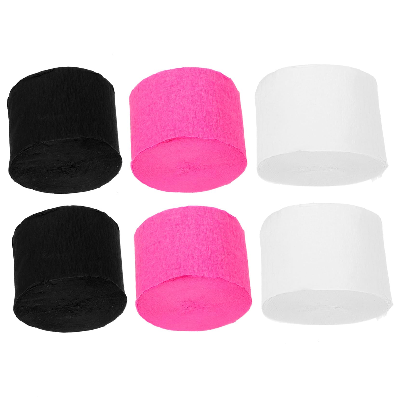 LALAFINA Streamers Party Decorations 6 Rolls of Crepe Paper Streamer Decor Birthday Supplies