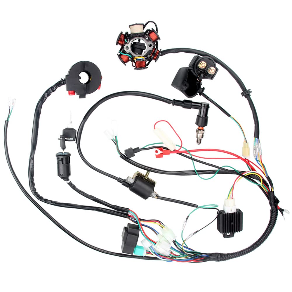 Kit di accensione CDI per cablaggio, Kit di accensione CDI per cablaggio adatto per quad cinesi con avviamento elettrico 50cc 70cc 90cc 110cc 125cc