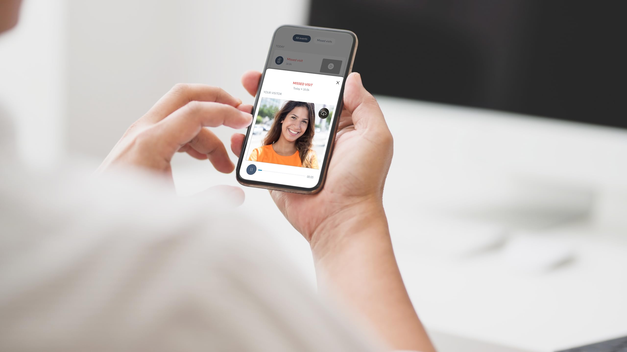 Somfy 1871229 – Videocitofono V350 Connect | Citofono connesso | Schermo da 7 pollici | Visione notturna | Gestione delle visite remote tramite l'app Protect | Controllo fino a 5 apparecchiature