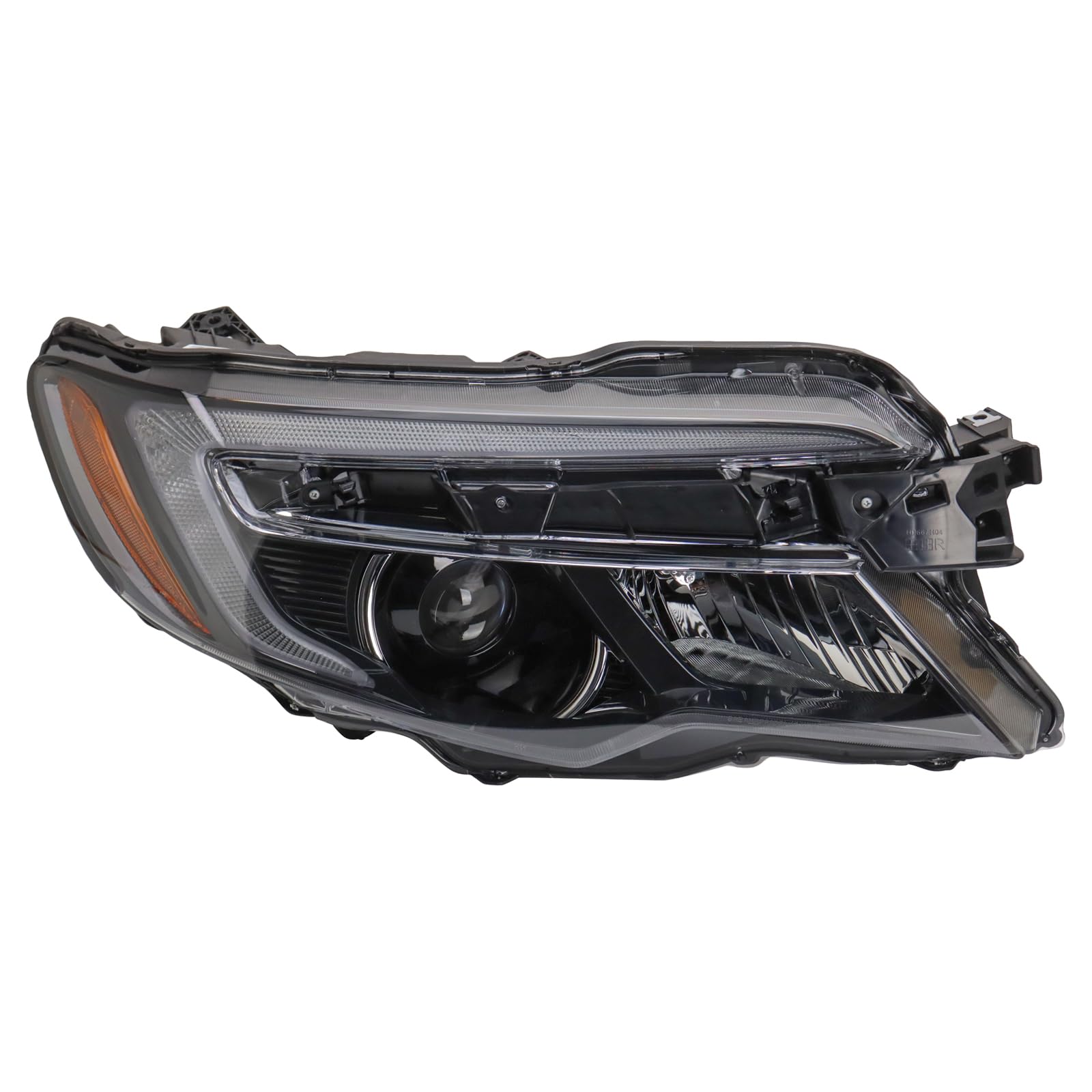 TRQ Passenger Side Headlight Assembly Halogen Compatible with 2016-2020 Honda Pilot EX EX-L Touring 2017-2020 Ridgeline With LED Daytime Running Lights HO2503167