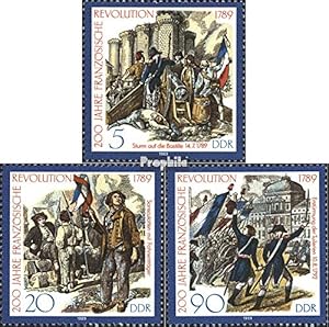 Prophila Collection DDR 1989 Französische Revolution Briefmarken