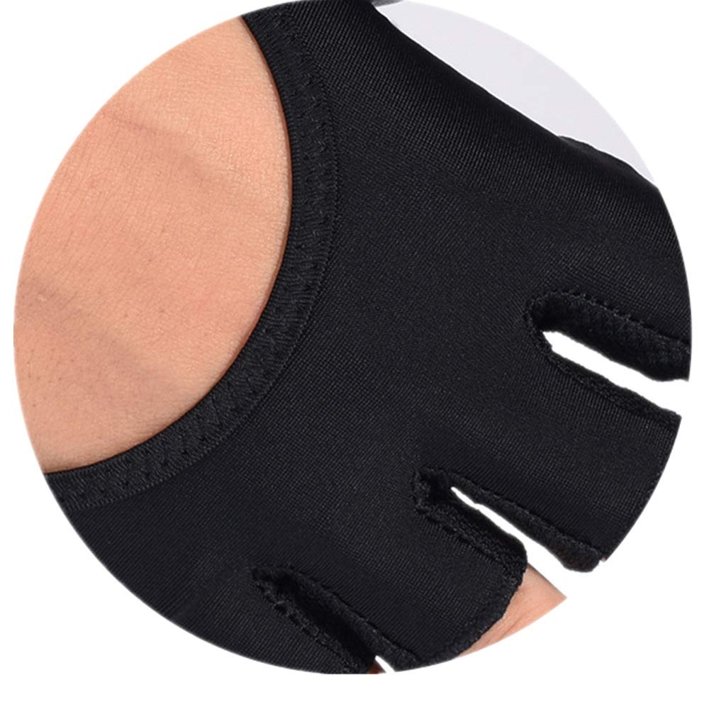 Guanti Antiscivolo per la Palestra Guanti da Palestra da Donna, Guanti da Cross Training Senza Dita(Schwarz,M)