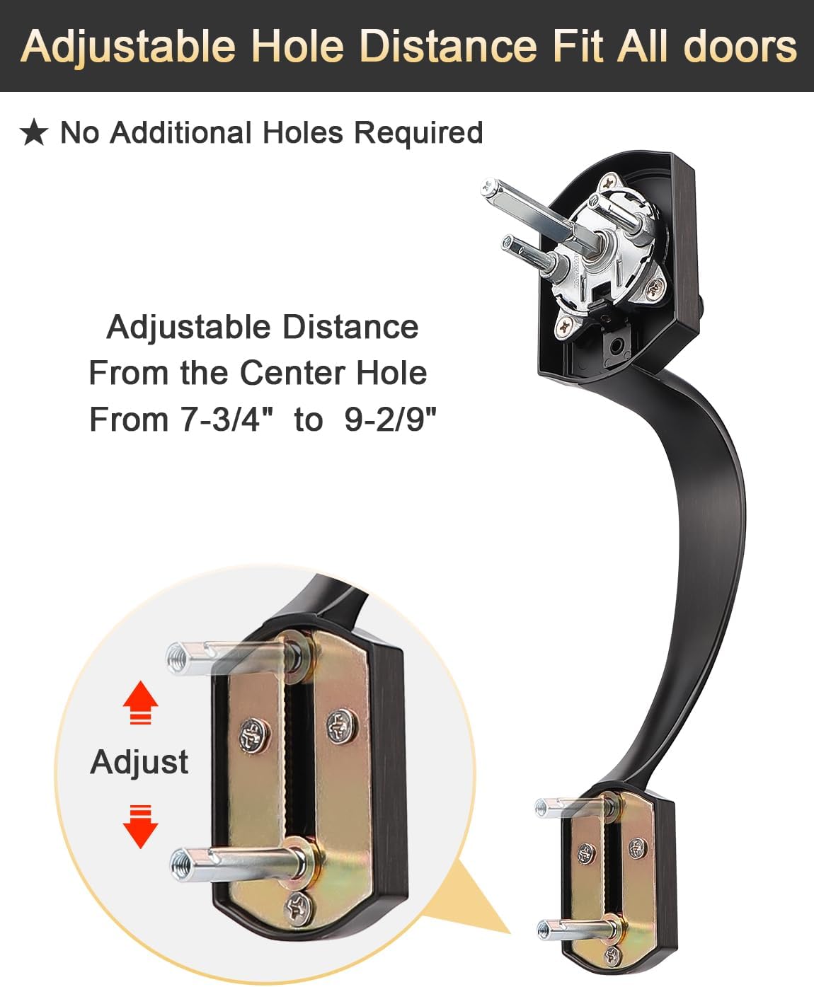 Camelot Trim Lower Half Handleset, Oil Rubbed Bronze Finish, Upgated Entry Door Handle with Accent Wave Door Lever for Electronic Keypad with Drop Interior Left Handed Lever