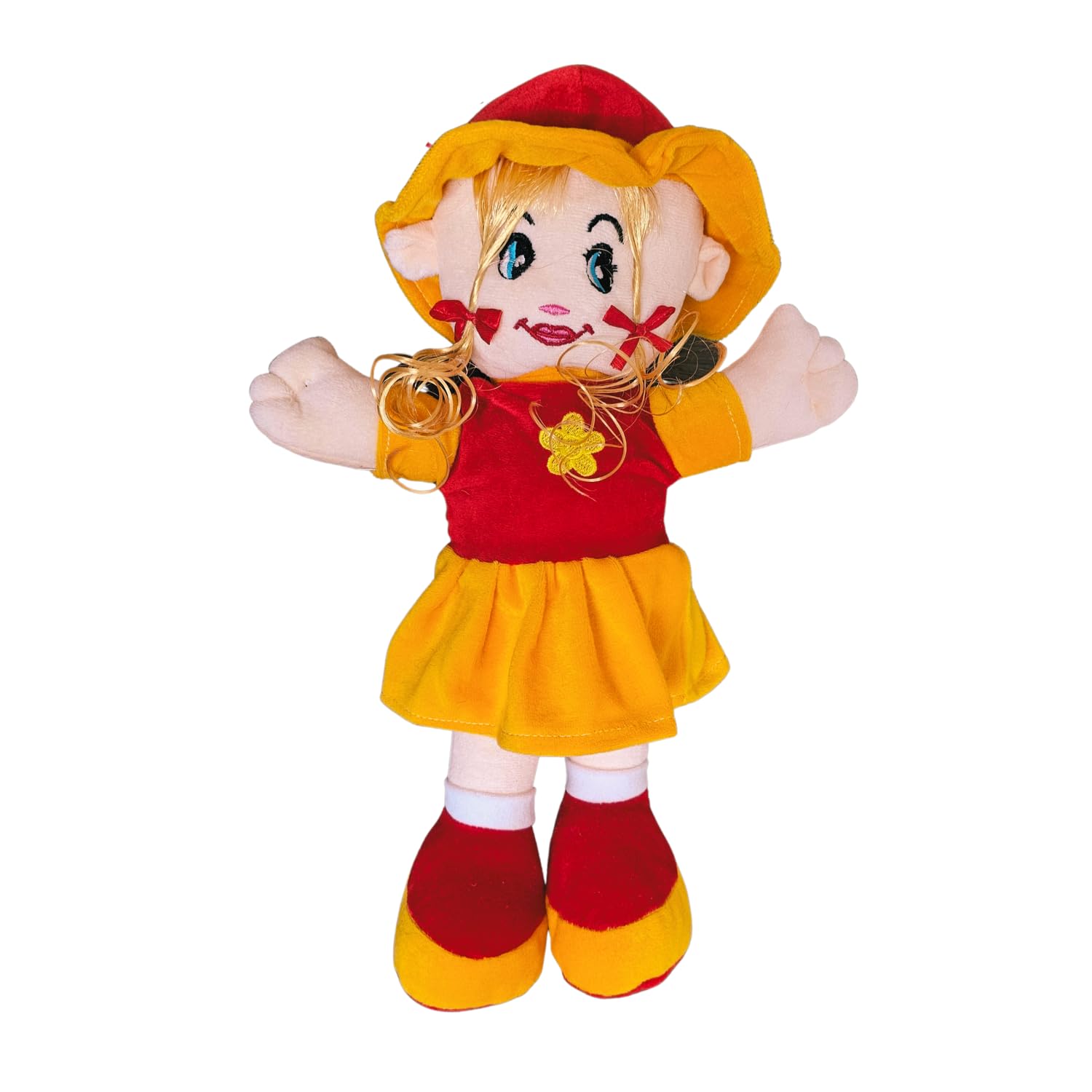 KARBD Rag Doll Super Soft Fabric Textile Cloth Cute Stuffed Girl Doll Washable Huggable Cuddly Plush Toy for Toddlers Babies Kids Girls Children