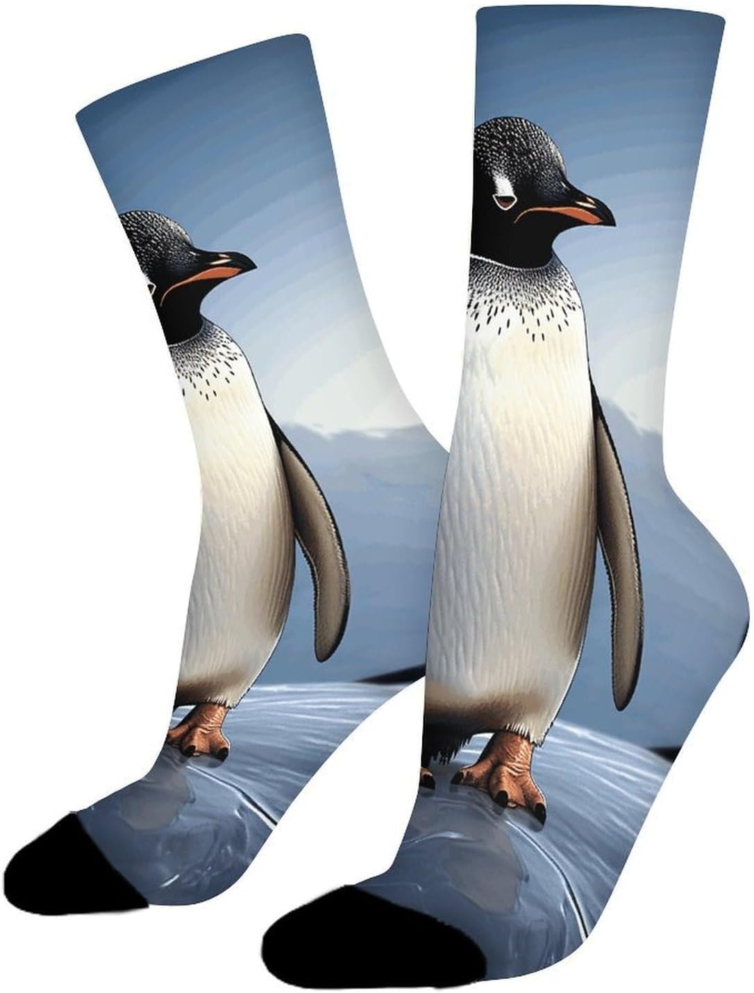 Breathable Sports Socks, Moisture Wicking, Lightweight Crew Socks | Penguin Athletic Calf Socks for Women Men, Casual, Anti-Slip, Multifunctional Work Socks