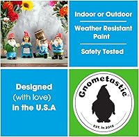 Vista 7 de Gnometastic Mini gnomos – Gnomo bebedor, gnomo borracho de 4 pulgadas para jardín de hadas, decoración divertida para interiores y exteriores