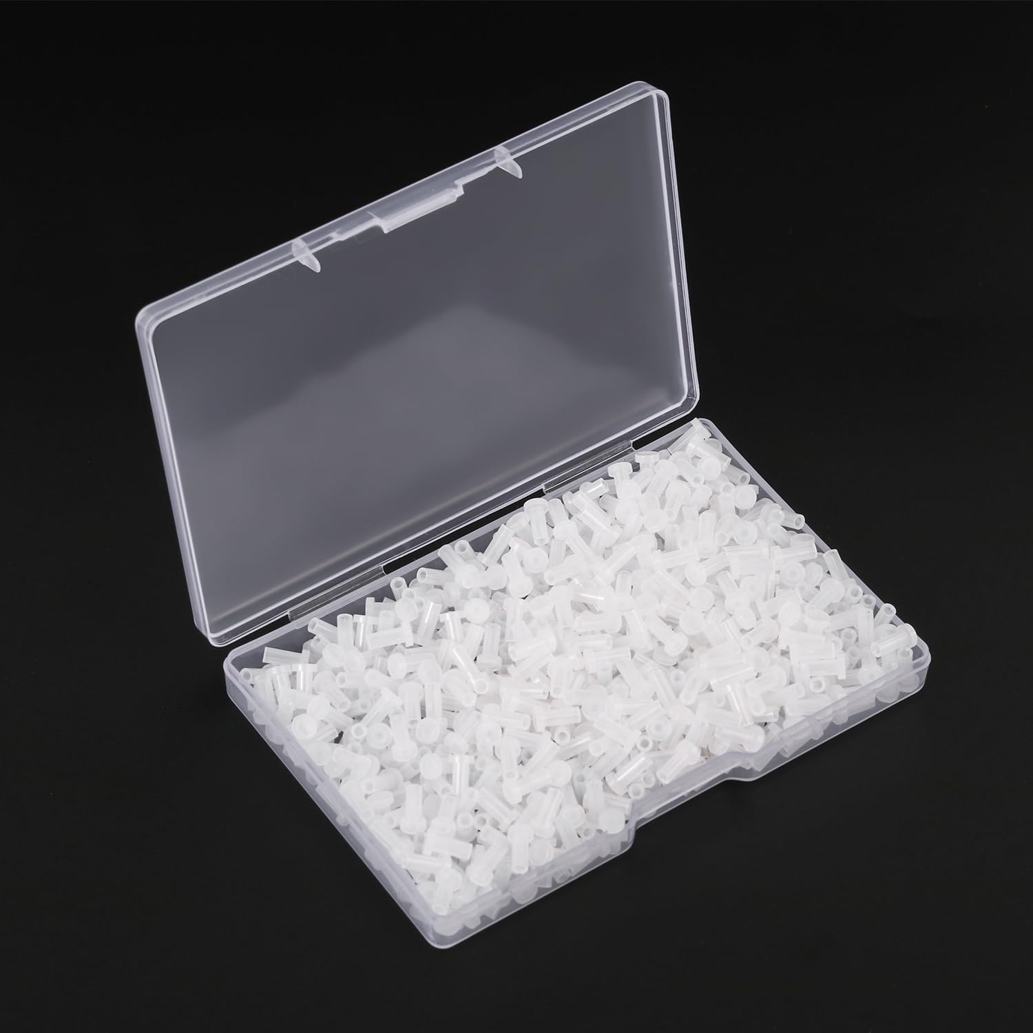 LC Fiber Optic Dust Caps, 500 Pack 1.25mm Translucent Dust Caps for LC/MU Fiber Optic Connector Ceramic Plug