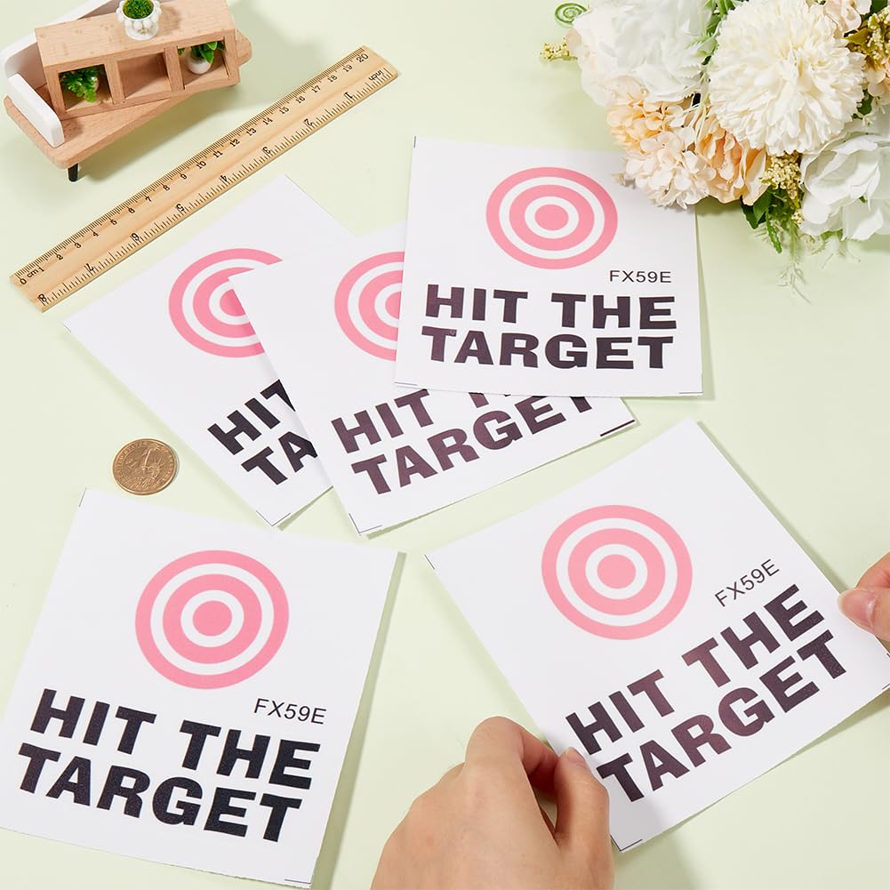 GORGECRAFT 10Pcs Bullseye Target Sticks Toilet Target Aiming Stickers Potty Training Toilet Pee Aim Bullseye Sign Decals Bumper Sticker for Toilet Urinal Bathroom Restroom Hot Pink - Image 3