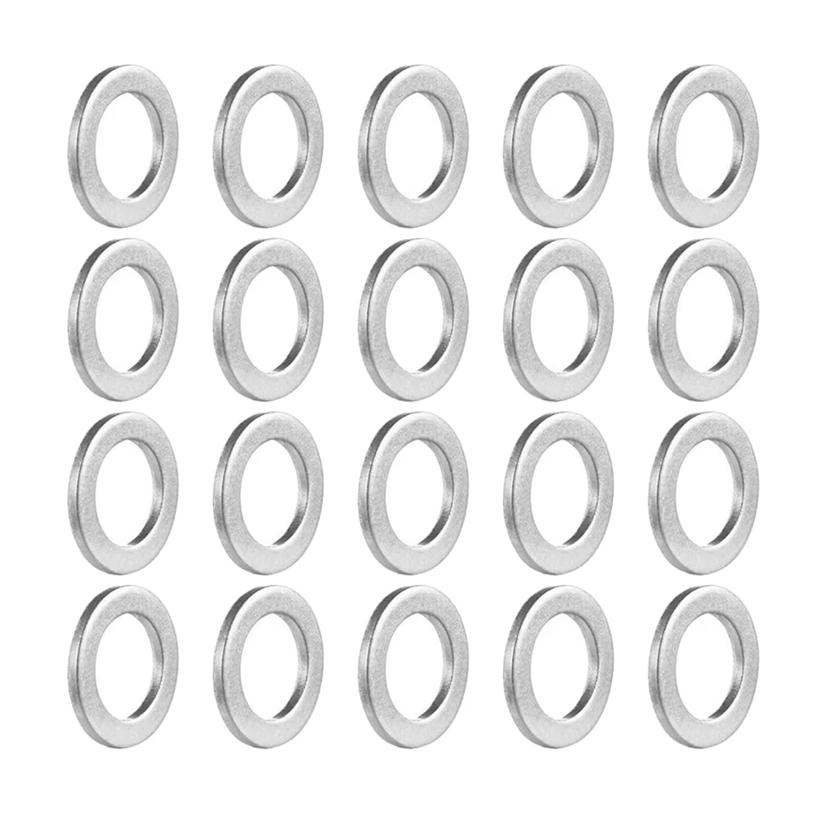 Zhouyqx As Shown 20Pieces Car Engine Bottom Oil Drain Plug Seal Washers 94109-14000 94109-12000 Replacement Aluminum Seal Gaskets