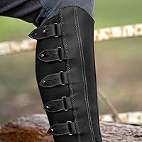 Vista 7 de NUMJAW Fundas para botas de disfraz de gato con botas, cubiertas para botas de pirata, fundas de botas medievales vikingos Jedi, fundas de botas