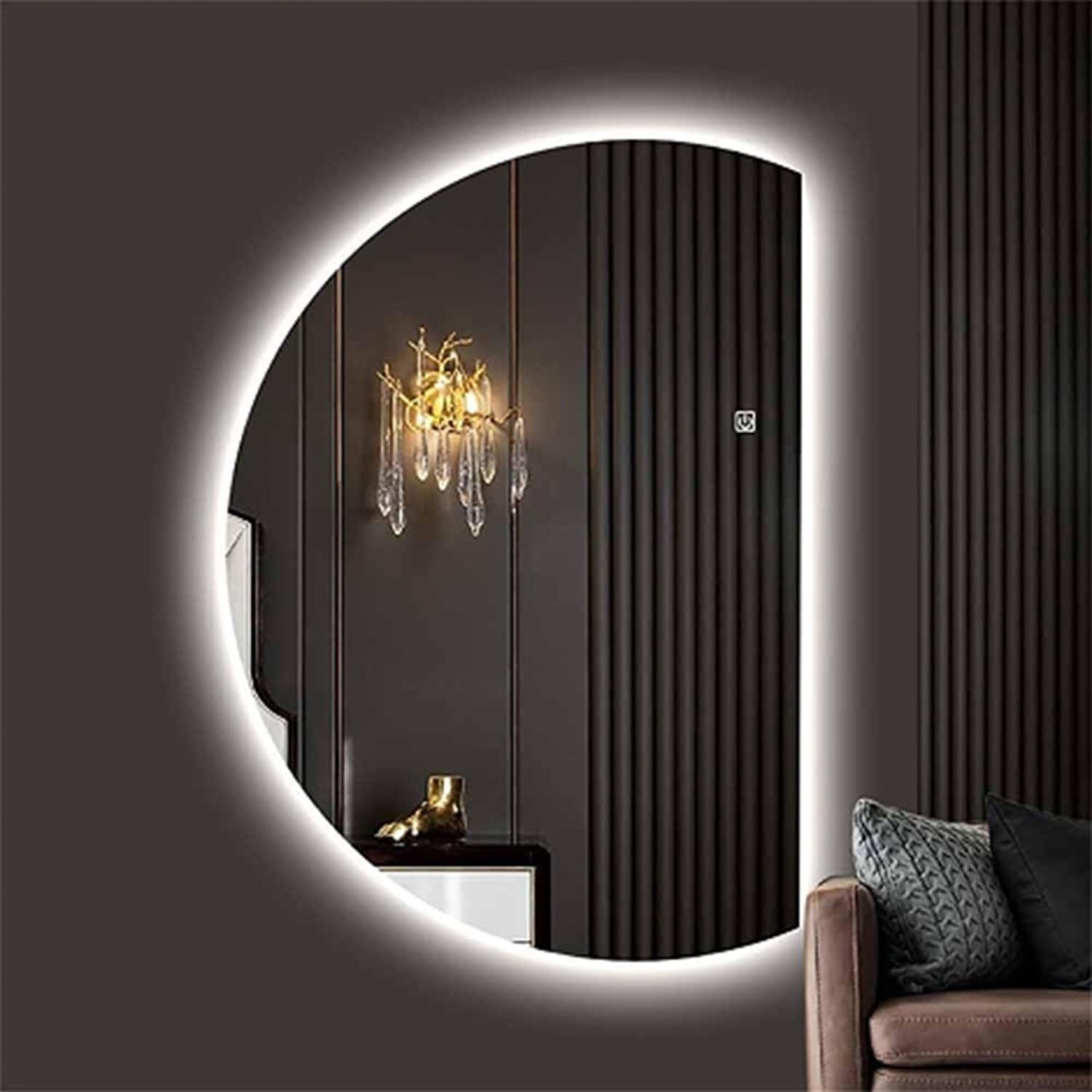 FGXHHS Smart Anti-Fog Lighted with Touch Switch and Dimmable Backlit Lighting