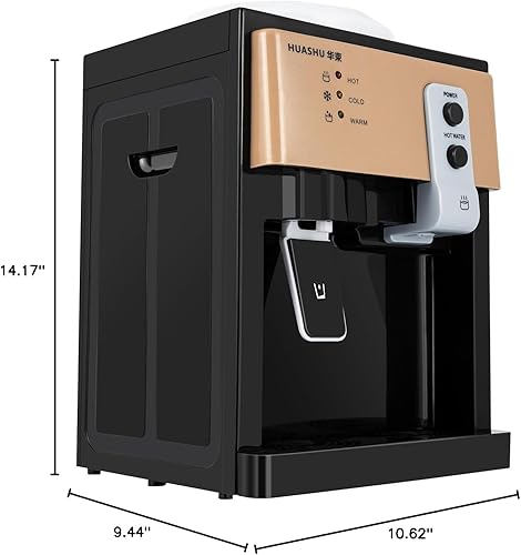 Miniatura 8 de Dispensador de agua eléctrico, enfriador de agua de encimera de carga superior de 110 V, dispensador eléctrico con agua caliente, caliente y fría,