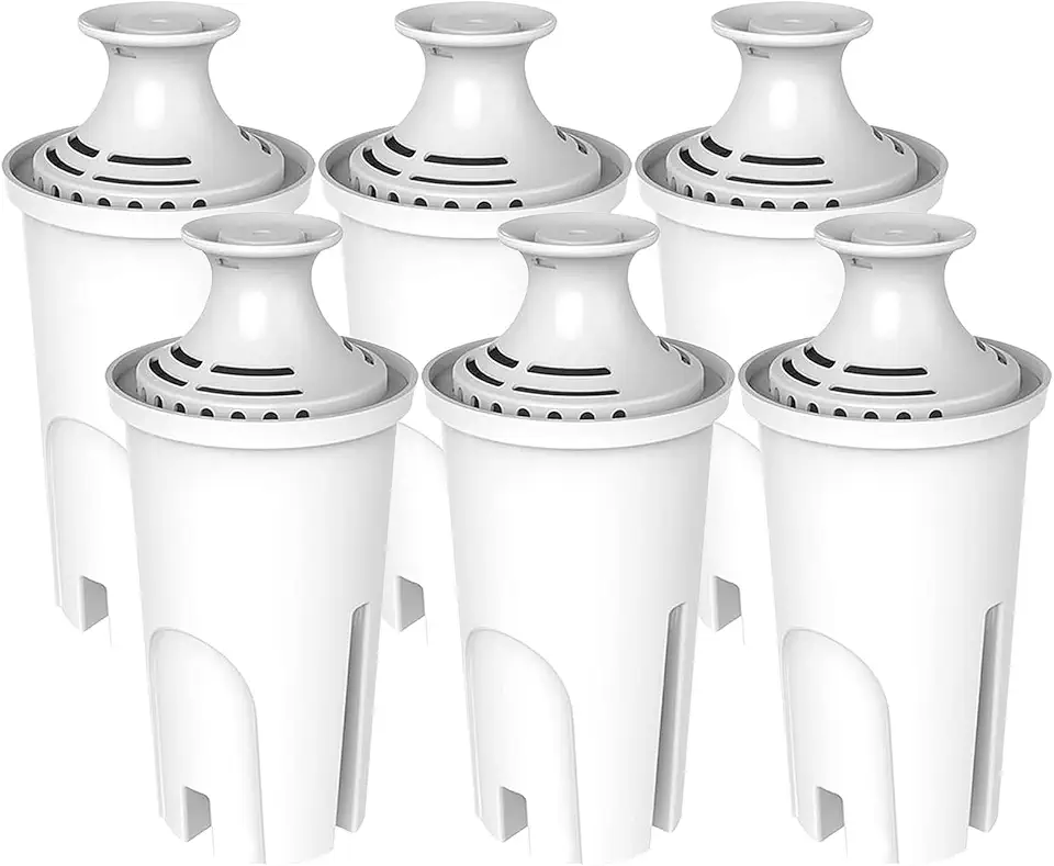 Replacement Filter for Brita Pitchers & Dispensers,Compatible with Brita Classic 35557, Ob03,Mavea 107007and More,NSF Certified Pitcher Water Filter(Pack of 6)