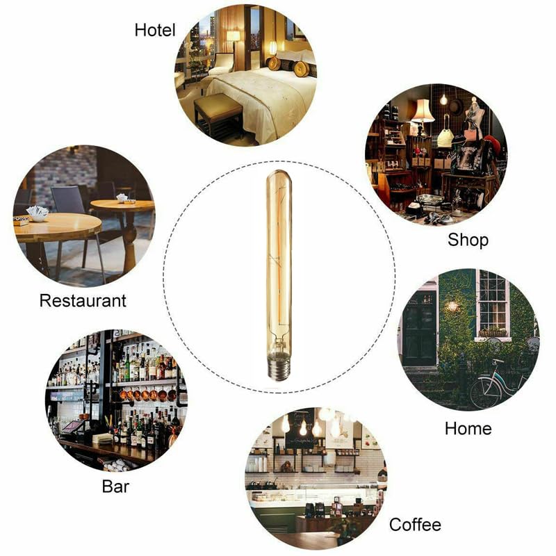 HUAMu Edison Vintage Tube Lamp E27 4 W T30-225 Test Tube Flute Light Bulb, 400 lm, AC 220-240 V - Image 4
