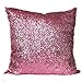 Ogquaton Cuscino Decorativo per Divano, 6 Colori, Lussuoso Paillettes, con Chiusura Lampo, per casa, Auto, Decorazione Rosa