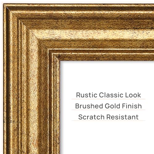 Image of upsimples 8.5 by 11 Picture Frame, Vintage Frames Decor, 1Pack Bronze | Fit 6x8 and 8.5x11 Photo, Wall or Tabletop Display, Antique-style Decoration, Rustic Farmhouse Decor, For Weddings