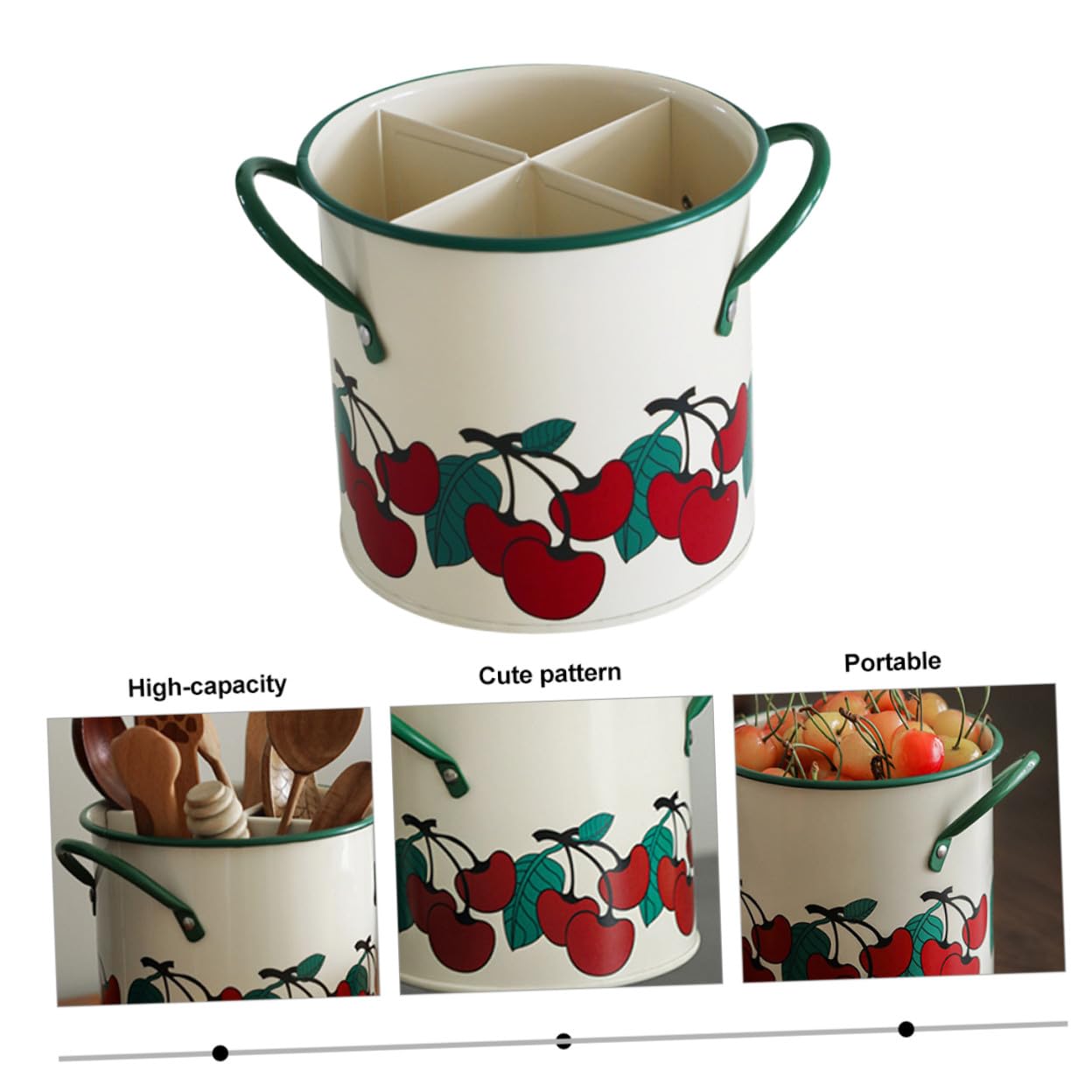 Cabilock Organisateur Vaisselle Multifonction avec Compartiments Seau de Rangement Léger pour Couverts Baguettes et Ustensiles de Cuisine Aide Rangement Compact et Facile à Nettoyer