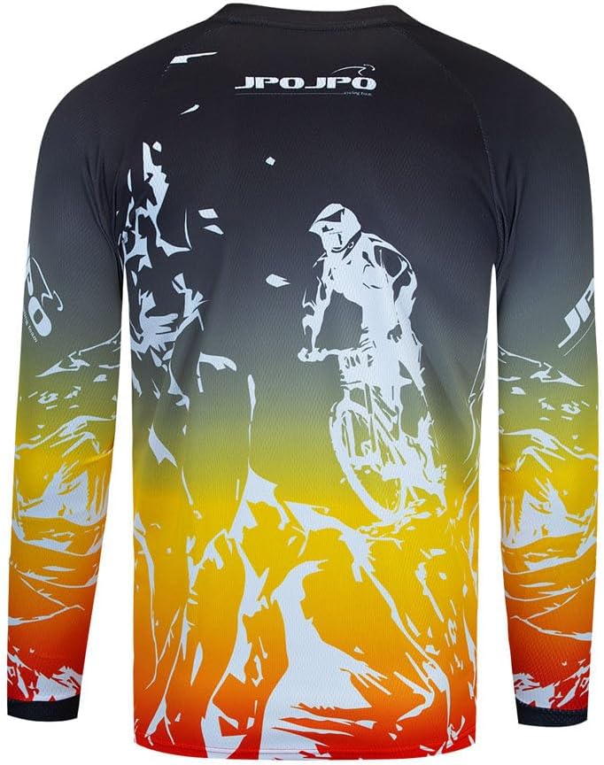Mountain Bike Jersey for Men, Long Sleeve Dirt Bicycle Shirt for Motorcycle Motocross BMX Moto Mx ATV Riding Off Road - Image 3