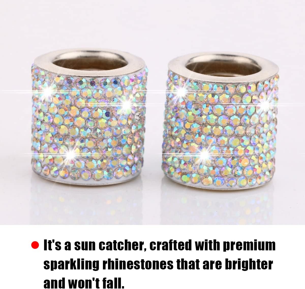 BELOMI 4 Pack Car Headrest Collars, Bling Car Head Rest Collars Rings Decor, Rhinestone Car Head Rest Collars, Diamond Interior Car Seat Accessory (Style 2-Multicolour) image 3