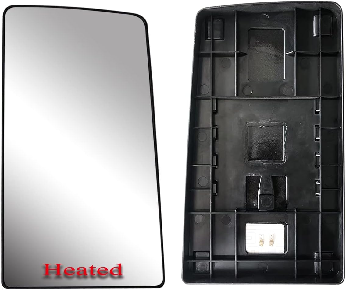 Replacement Door Side Driver Left Side Upper Main Mirror Glass Heated With Back Plate Fit Peterbilt 576 579 587