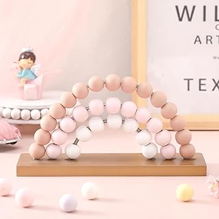 Cute Pink Rainbow Girls Room Decoration 8.66 x 5 Inch Boho Standability ...