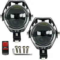 Farol de MILHA PAR de Luz auxiliar Moto U5 led Universal 3 Funções 6000K Branco strobo