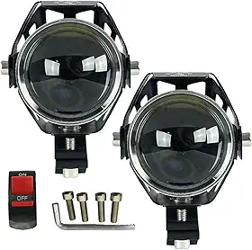 Farol de MILHA PAR de Luz auxiliar Moto U5 led Universal 3 Funções 6000K Branco strobo
