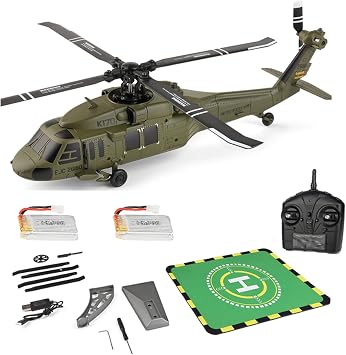 WL K170 Black Hawk RC Helicopter for Adults, UH-60L 170 Size 2.4G 4CH Remote Control Helicopter Model, Indoor Aircraft Flying Toy for Beginner Adults RTF Version