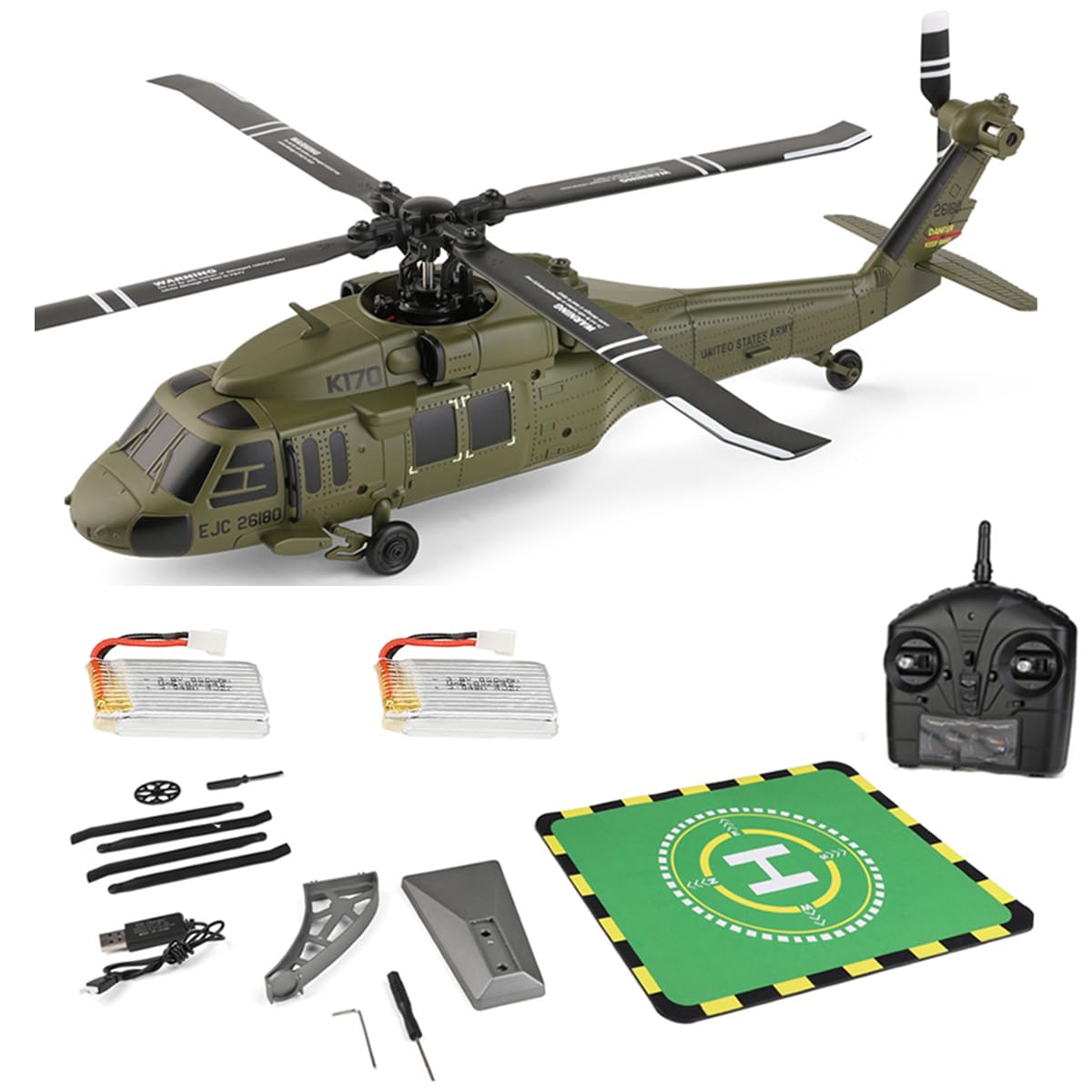 Amazon.com: PLAYBUDDY WL K170 Black Hawk RC Helicopter for Adults