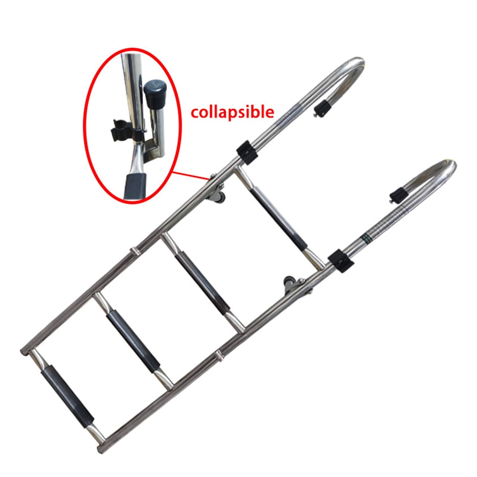 Scaletta For Barca Pieghevole In Acciaio Inox Sicura E Antiscivolo | Scaletta Con Scala Telescopica Piegata For Motoscafi Yacht Altre Imbarcazioni