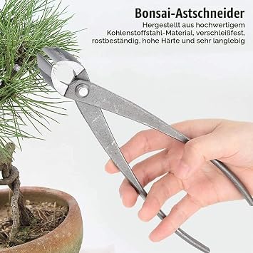 Bud Tongs for Bonsai Stainless Steel Pruning Shears with Pruning Shears Concave Cutter Bonsai Tools 21.3 cm Multifunctional Concave Pliers Loppers Cutter Garden Bonsai for Patio Lawn Garden