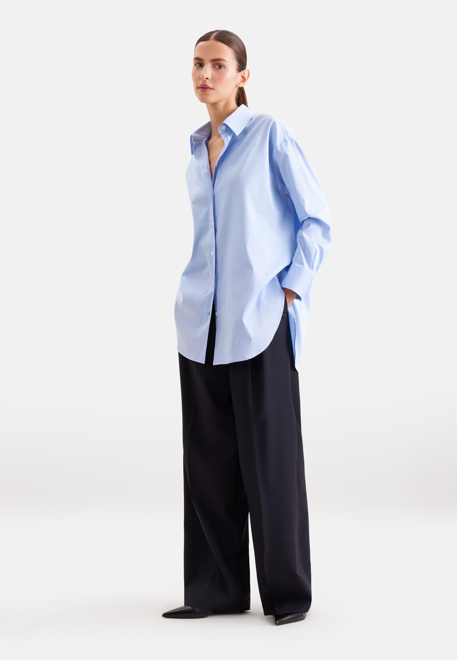 Seidensticker Damen Oversized Fit Langarm Oversizebluse Bluse