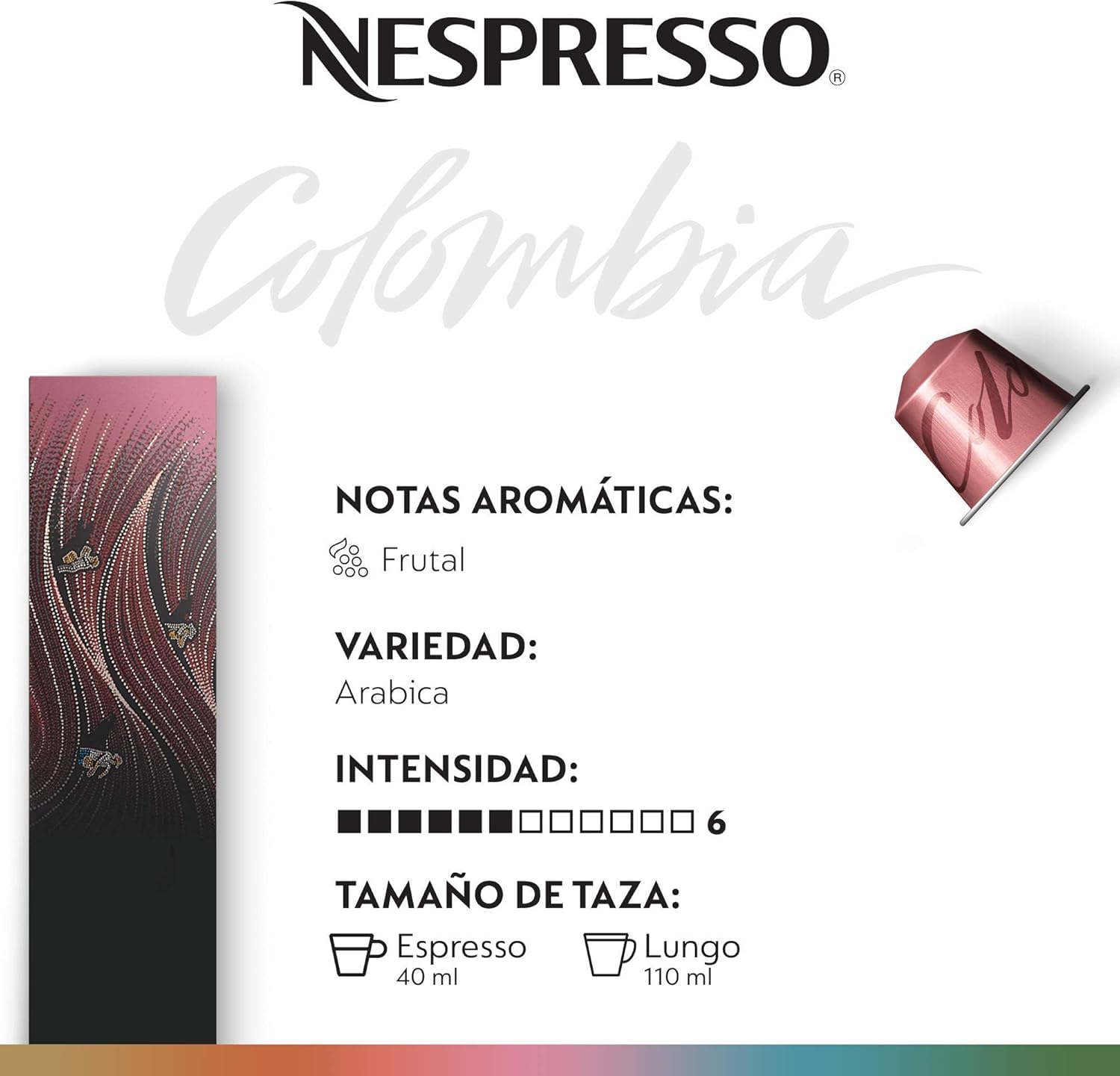 Nespresso Café Master Origin paquete variado 50 cápsulas: Colombia, Etiopía, India, Indonesia, Nicaragua - Sistema Original