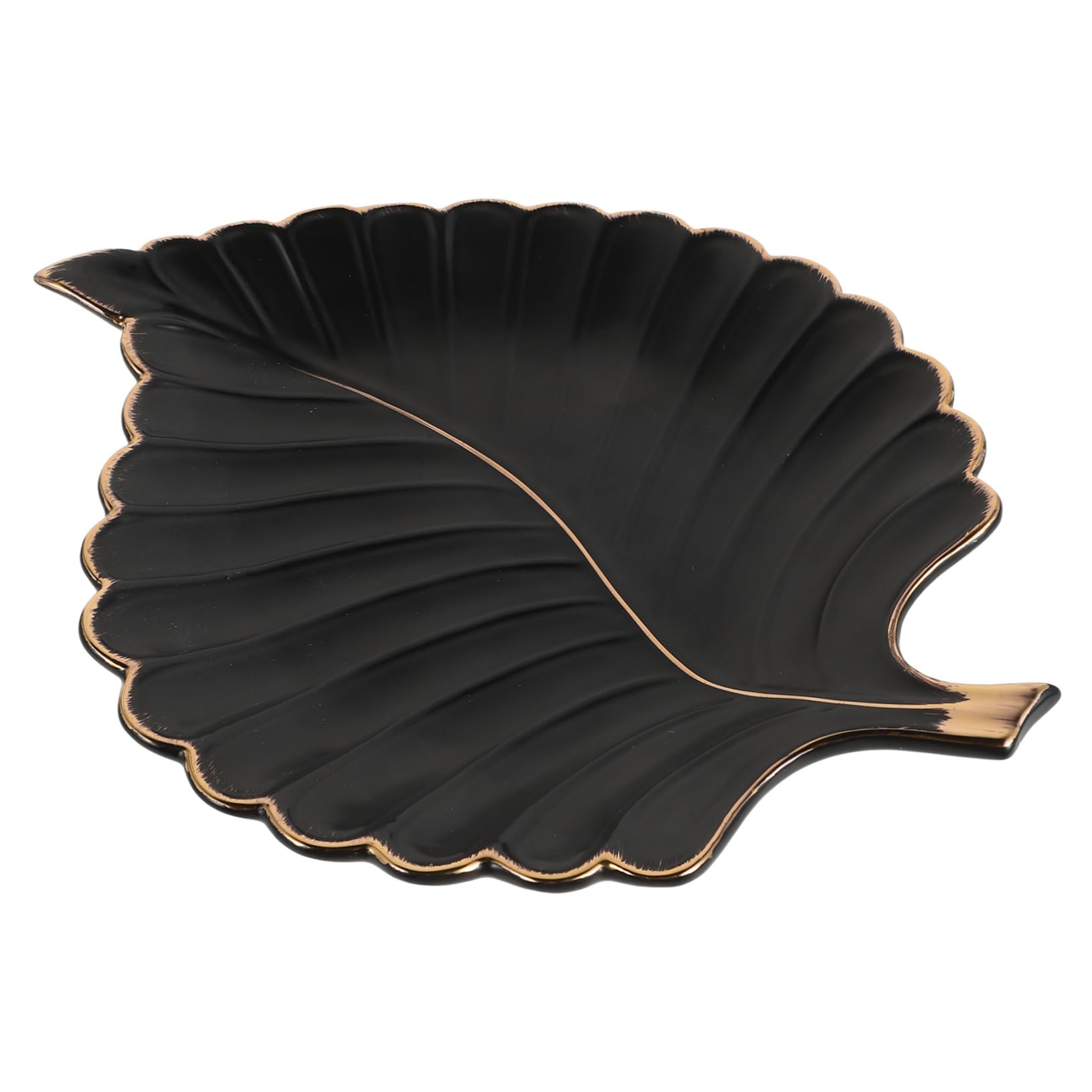 Plateau à bijoux en céramique feuille pour ne plus perdre vos bagues sur la table