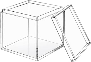 KissYou Acrylic Box,1 Pack - 2.95 x 2.95 x 2.95 Inch Lucite Boxes for Easter Decoration Gifts Weddings, Party Favors, Treats, Candies & Accessories, Plastic Storage Boxes