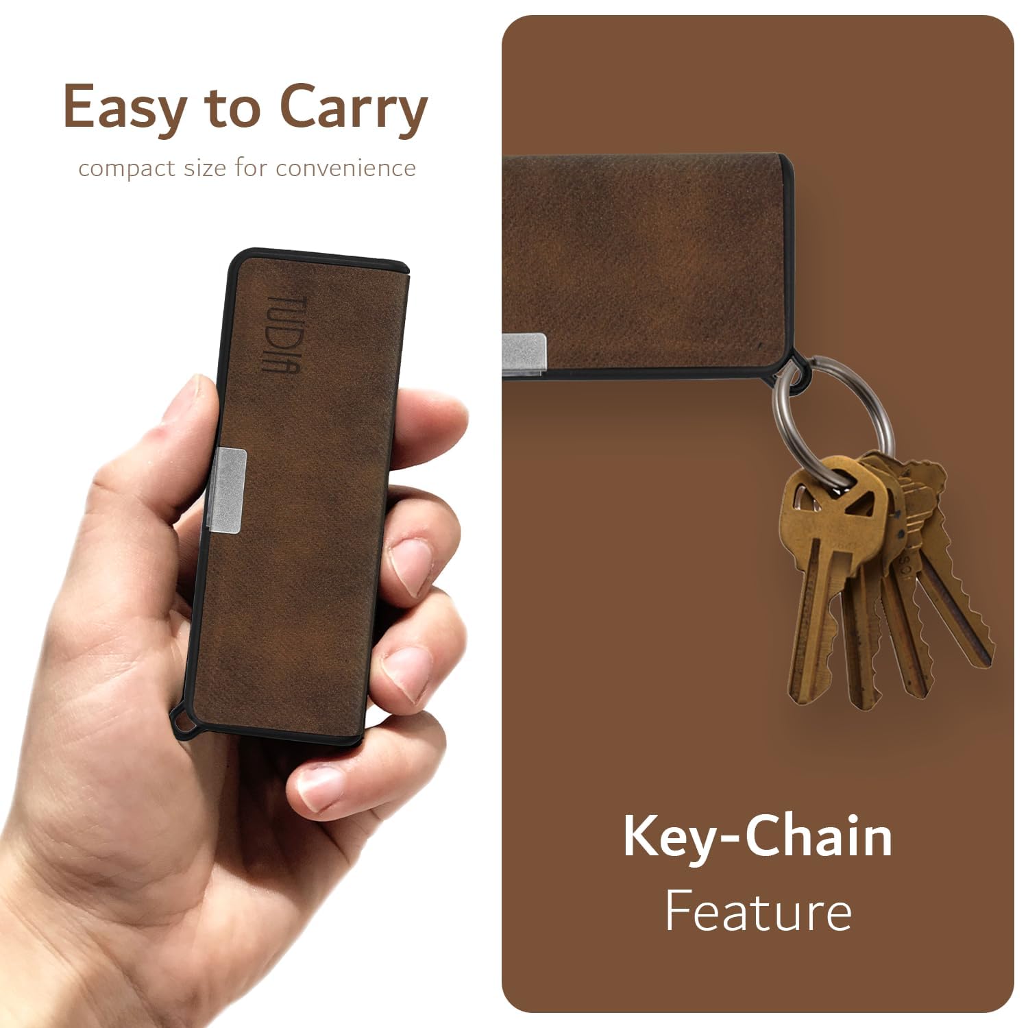 TUDIA Travel Leather Case Compatible with KardiaMobile 6L - Image 3