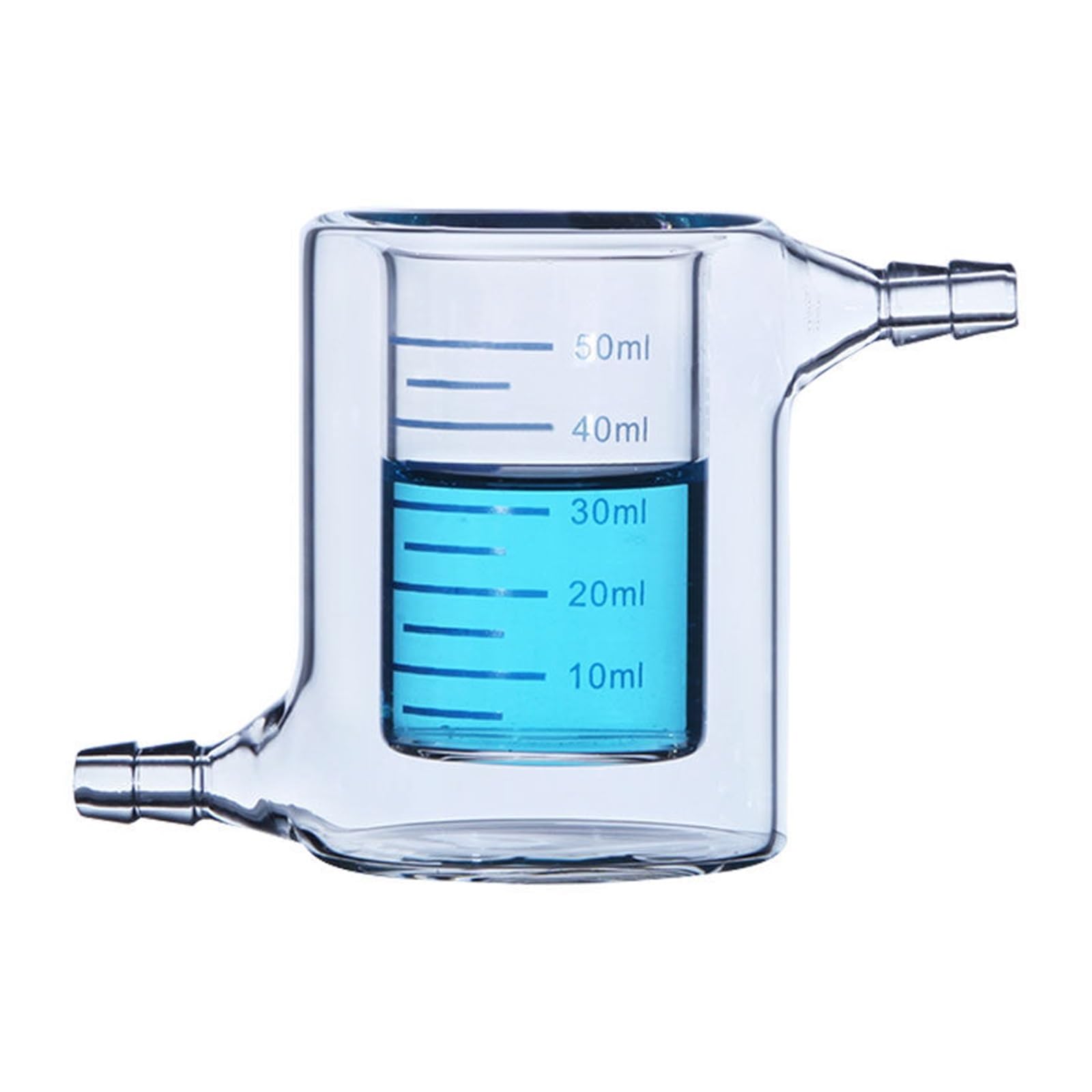 YYJzsw 1 Uds 50ml A 2000ml Vaso De Precipitados De Doble Capa Vaso De Vidrio De Borosilicato Con Camisa De Laboratorio For Experimento Fotocatalítico(200ml)