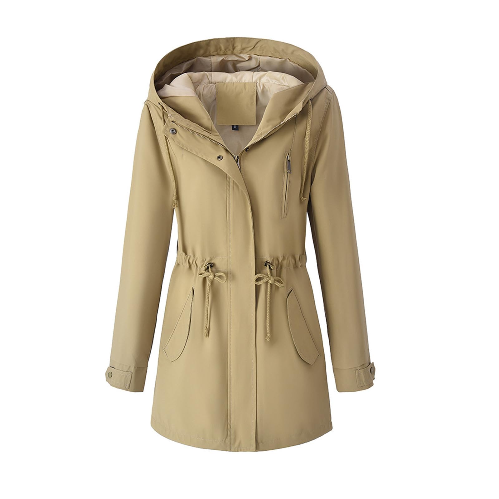 Genérico Cortavientos Para Mujer-Chaqueta Impermeable Ligera Para Mujer Impermeable Con Capucha Para Actividades Al Aire Libre
