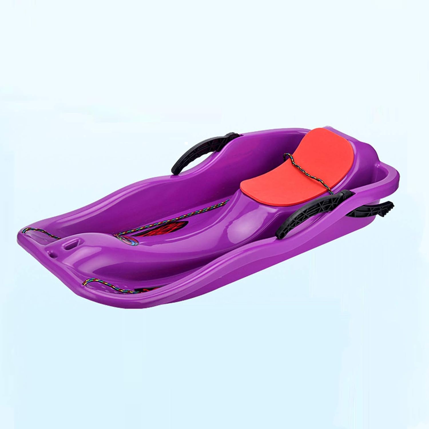 Snow Sled, Sledding Snowboard with Builtin Handles, Pulling Rope