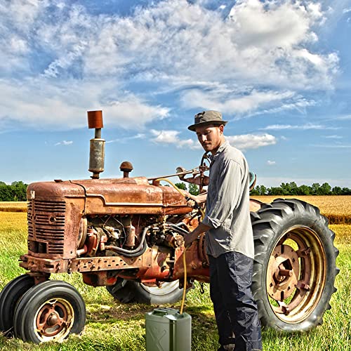 Siphonpumpe für Benzin Gas Öl Kraftstoff Benzin Diesel Flüssigkeit Wasser Aquarium,Manuelle Handpumpe Transferpumpe mit 2 strapazierfähigen PVC-Siphonschläuchen (15mm) mit Schlauchklemme