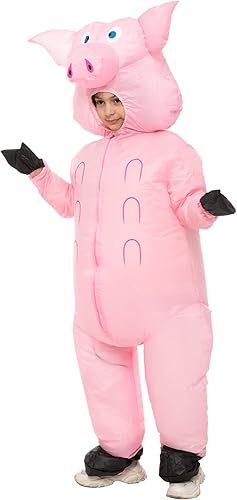 Vista 5 de IHGYT Inflatable Pig Costume Full Body Suit Pink Pig Costumes Air Blow up Suit Party Dress Halloween and Christmas Cosplay