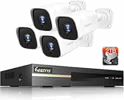 POE防犯カメラ500万画素4台 NVRセット H.265 Amazon.co.jp: 【500