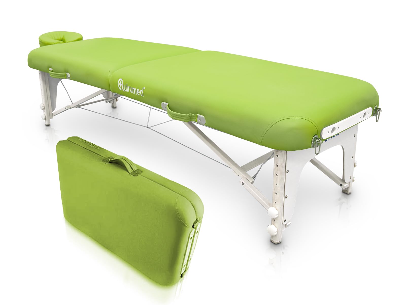 Camilla shiatsu plegable de madera 211 x 60 cm Verde pistacho
