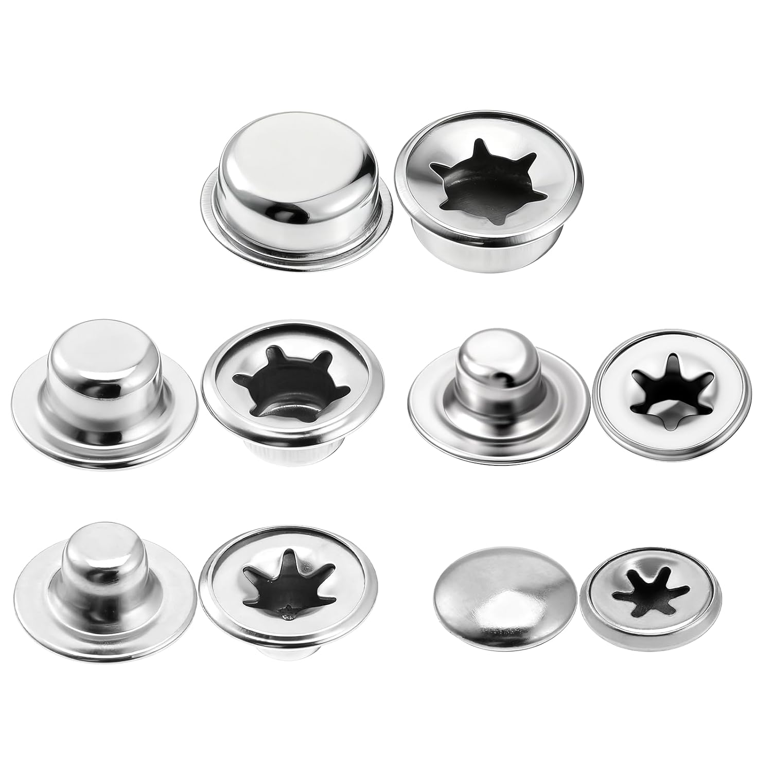 50 Pcs Axle Caps Nut Push on Pushnut Cap Stud M4 M5 M6 M8 M10 Spring ...