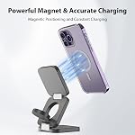 KU XIU X55 Charging Station, Foldable 3 in 1 Wireless Charger Compatible with iPhone 16/15/14/13/12/Pro/Pro Max/Mini/Plus, 5W Fast Charger for Apple Watch9/8/7/6/5/4/3/2/SE, for Airpods