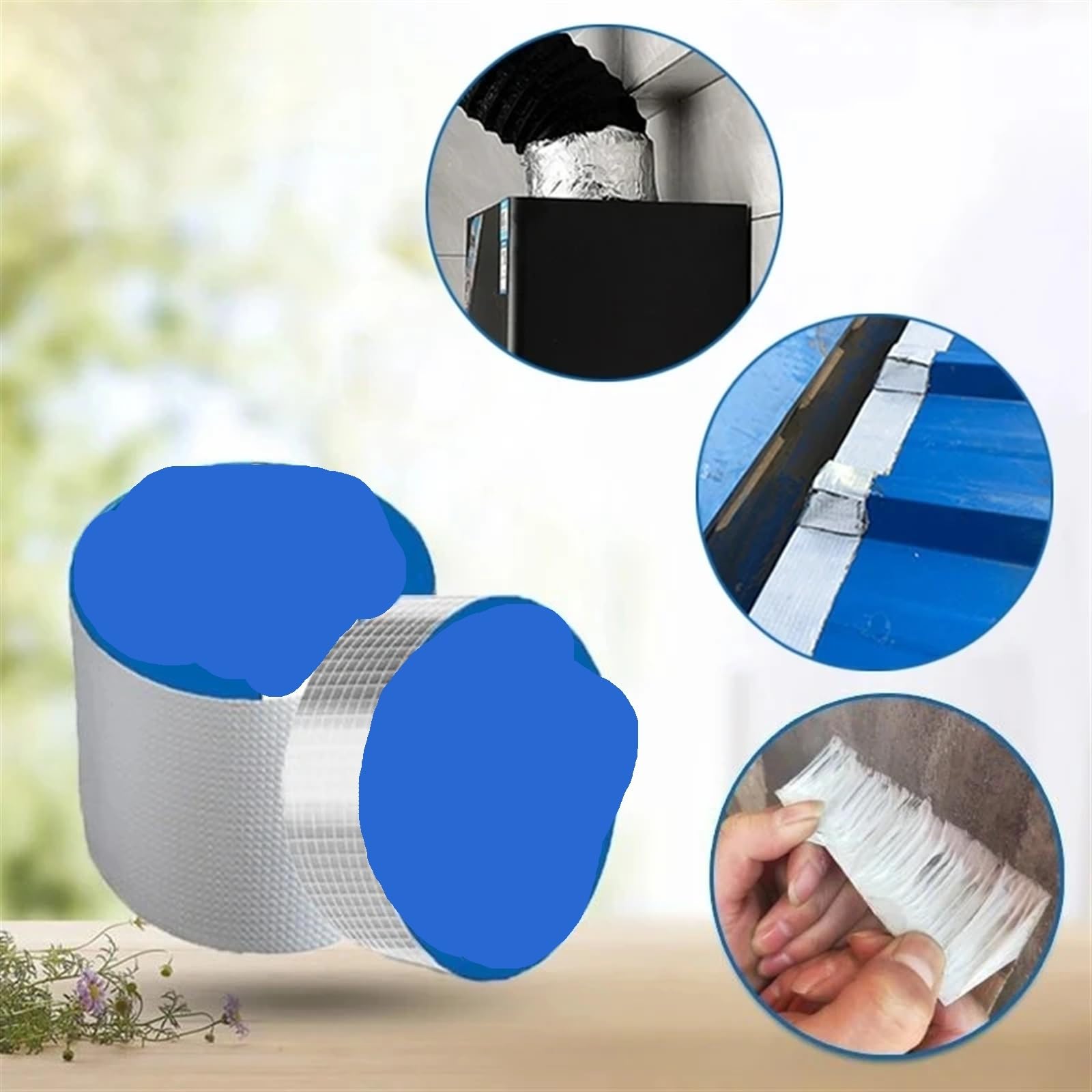 Nastro Di Alluminio Nastro butilico in foglio di alluminio impermeabile Materiale resistente for la riparazione del tetto Bobina sul tetto Cappotto for crepe Adesivo resistente alle alte temperature N