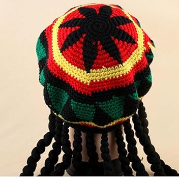 Amazon.co.jp: DYNWAVE ラスタドレッドヘア帽子かつらtam-レゲエニット