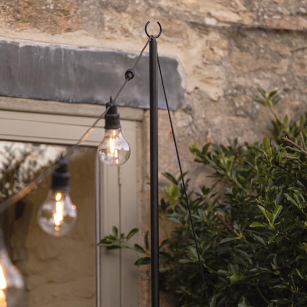 Solar Centre Black Solarcentre® Farnworth 1.1M To 2.7M Adjustable Festoon And Fairy Lights Pole